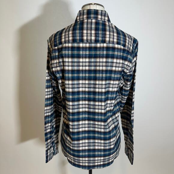 NWT Apt. 9 Blue Plaid Button Up Flannel Shirt Untucked Fit Mens Size Small S - Picture 4 of 12